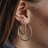 Minimalistische oorring 925 sterling zilver (zilveren oorringetje)