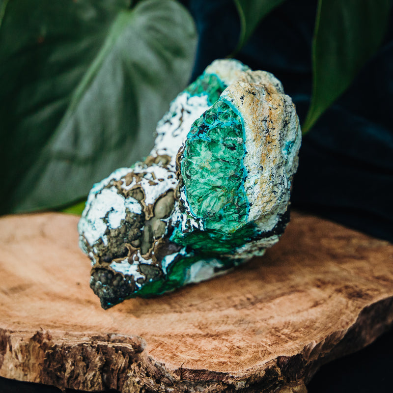 Chrysocolla met Malachiet Ruw 1
