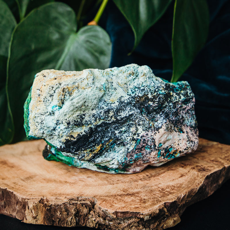 Chrysocolla met Malachiet Ruw 1