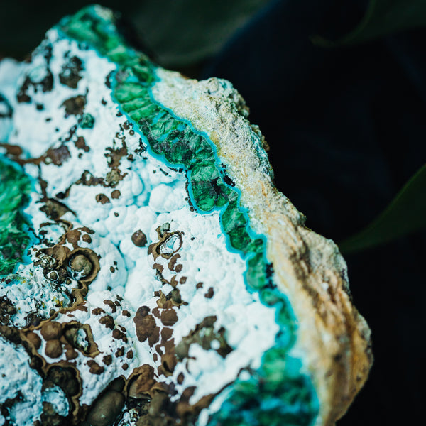 Chrysocolla met Malachiet Ruw 1