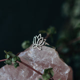 Ring lotus 925 sterling zilver (zilveren ringetje)
